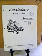 Cub Cadet Parts Manual, Series 1000 Hydrostatic Lawn Tractor