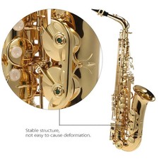 Eb Alto Saxophone Brass Lacquered Gold E Flat Sax 802 Key Type Woodwind ITFP