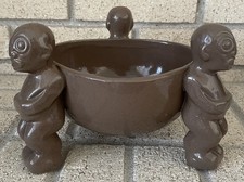 Vintage TIKI Trader Vic's Three Tiki Scorpion Bowl from Bar Restaurant