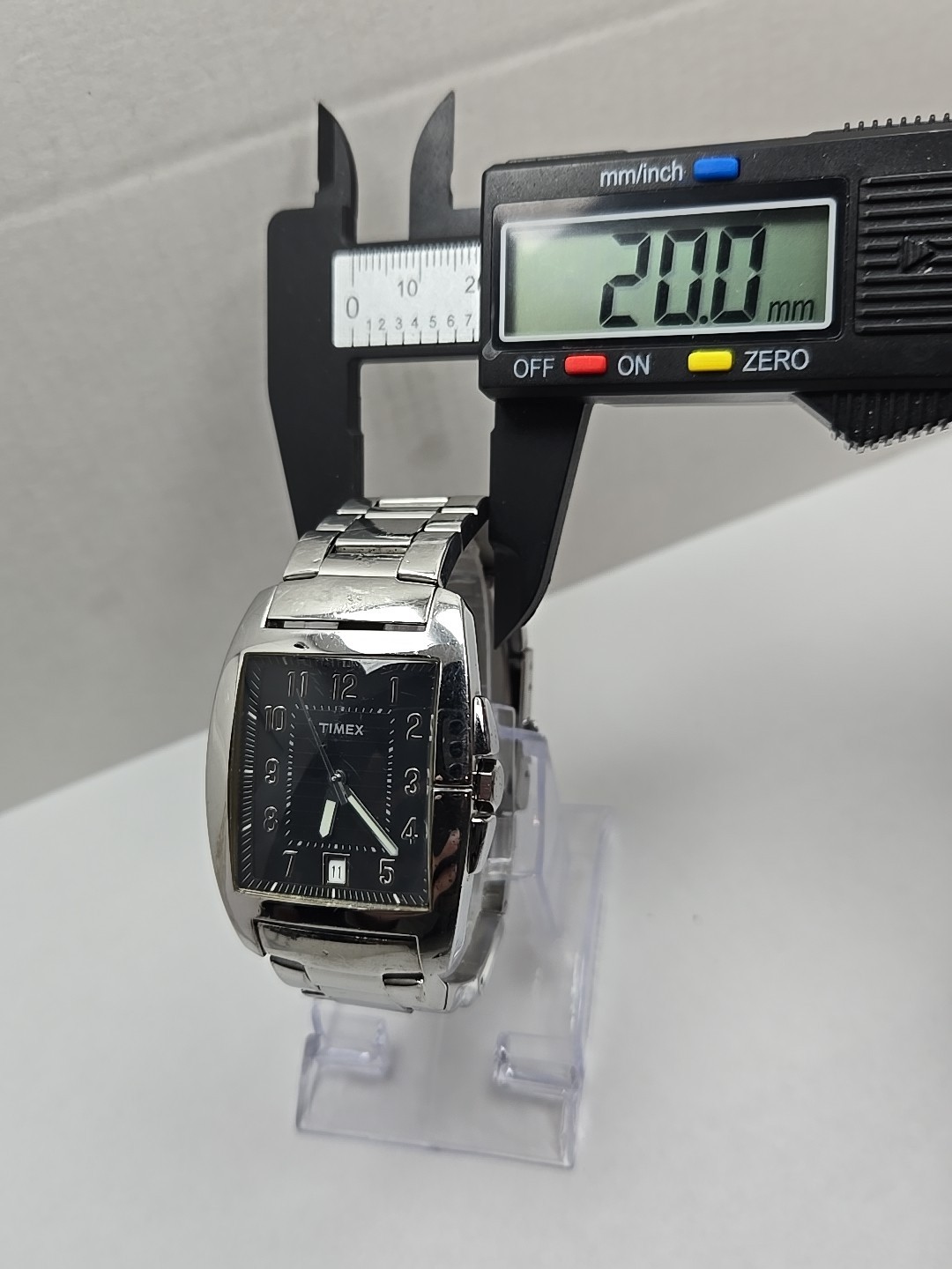 Timex Rectangular Quartz Date Watch Steel Bracele… - image 7