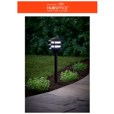 Lauderdale 70 Lumen Low Voltage Matte Black Color Changing LED 3-Tier Outdoor La