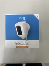 Ring Spotlight Cam Plug-in 1080p Wi-Fi Security Camera - White