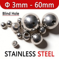 Stainless Steel Threadless Blind Hole Ball Knobs Solid Drilling Ball Dia 3-60mm