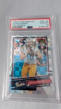 2020 Panini Donruss Justin Herbert The Rookies #TR-JH PSA 10 Rookie Card. rookie card picture