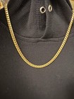 Miami Cuban Link Chain In 14k Yellow Gold Over Real Solid 925 Silver ITALY — photo 1