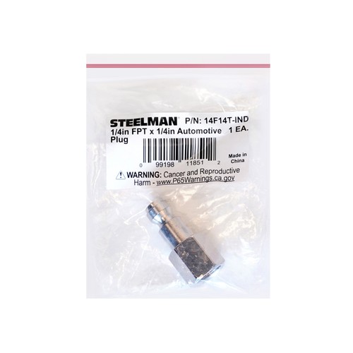 Steelman 1/4 in. Steel Quick Disconnect Plug with 1/4 in. Female NPT 14F14T-IND - Picture 3 of 3