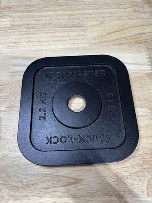 One SINGLE Ironmaster Quick-Lock Plate Weight 5LB (2.2kg) NEW