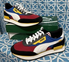 New Puma Future Rider Play On Infant Toddler Sneakers Size 7C Red Blue 374679-05