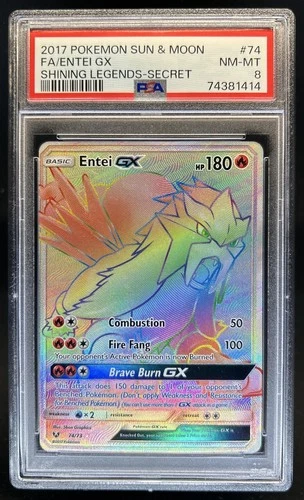 2017 POKEMON SUN & MOON SHINING LEGENDS #74 FA/ENTEI GX SHINING LEGENDS-SECRET