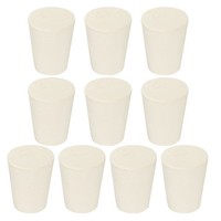 Feste Gummistopfen 2#, 10Er Pack Konische Labordichtung Gummistopfen, Weiß