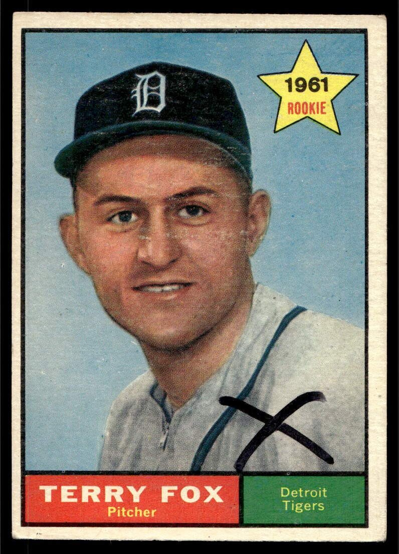 1961 Topps #459 Terry Fox Detroit Tigers (mk) RC 