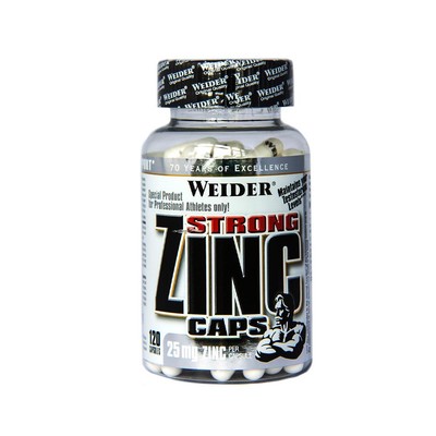 (178,45 EUR/kg) Weider Strong Zinc Caps 120 Zink Kapseln Vitamine Dose