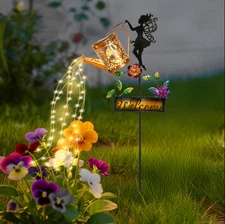 Solar Watering Can Light Fairy Garden Outdoor Kettle Fairy Yard Christmas decor⭐