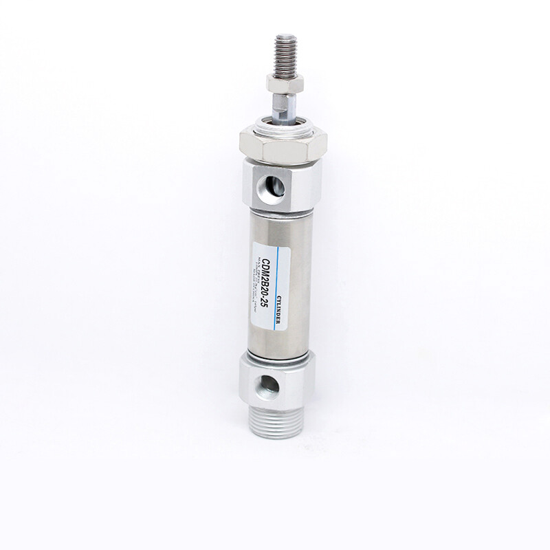 BSP Metric Thread Air Cylinder CDM2B20-25S Single Acting Spring Return ...