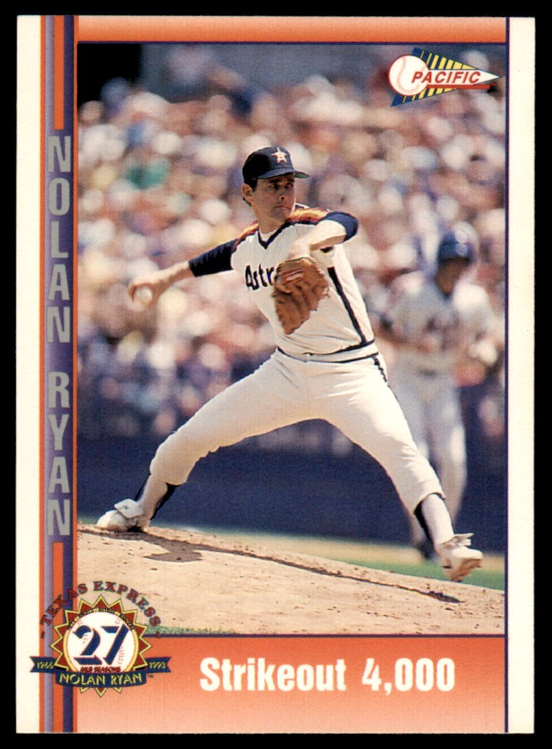 1993 Pacific Texas Express 27 Seasons Strikeout 4,000 Nolan Ryan #46