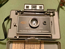 Vintage Polaroid Automatic 420 Land Camera Complete With Flash, case  manual