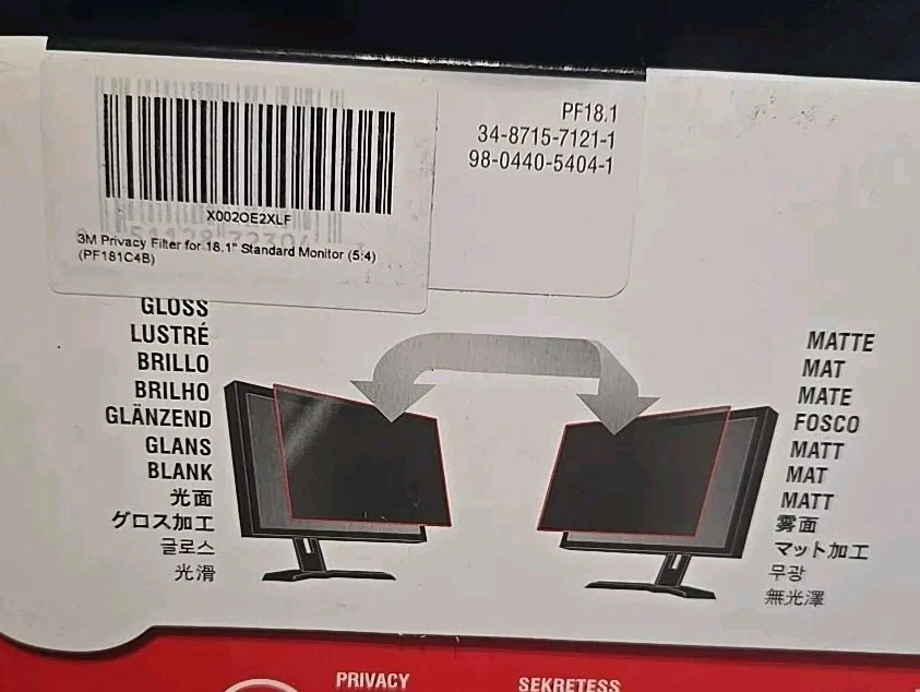 3M Privacy Blackout Filter for 18.1" Standard Monitor (5:4) PF181C4B New PF18.1 - Image 3 of 3