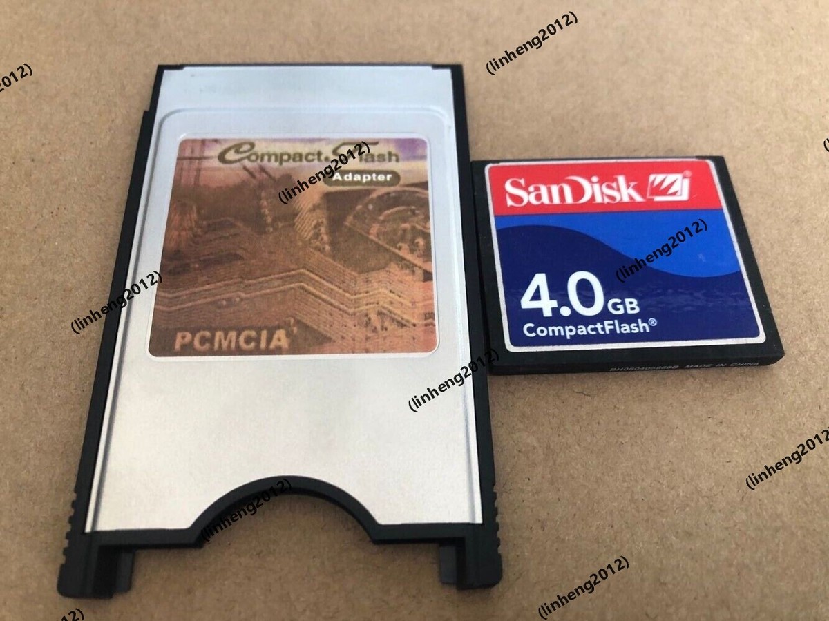 SANDISK 4GB Compact Flash +ATA PC card PCMCIA Adapter JANOME Machines