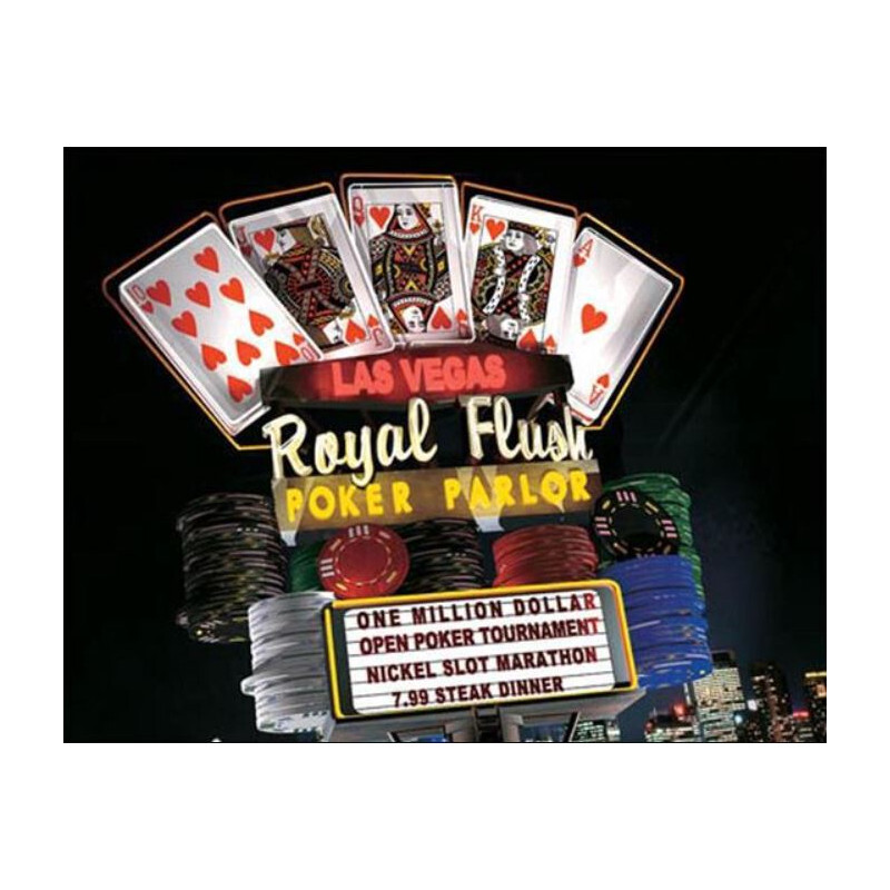 Plaque vintage Las Vegas en métal 30x40 cm pour décorer votre bar ou salle de poker