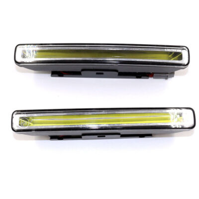 2PCS DRL White COB LED Daytime Running Driving Lights Fog lamps kit 6000K Xenon