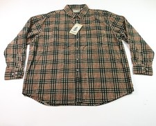 Fieldmaster Sears 100 Cotton Flannel Button Down Shirt Checker Plaid 2XL