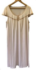 Vintage Nylon Cottagecore Prairie Nightgown READ Lace