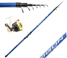 Kit Canna Bolognese agon 5mt + Mulinello 1000 e Filo Carbonio Pesca Mare