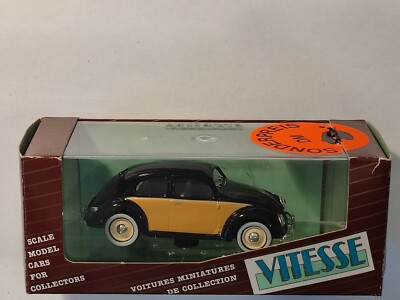 VITESSE 1:43 Volkswagen Sedan VW Käfer #404US.2 schwarz-beige OVP rar
