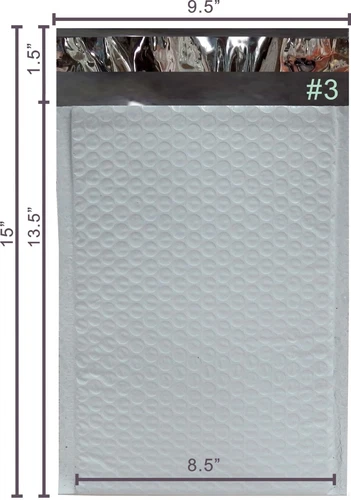 Yens® 100 #3 8.5x14.5 Poly Bubble Padded Envelopes Mailers Inner 8.5x13.5 image 3