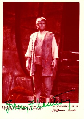 Opera: FRANZ FERDINAND NENTWIG; original autograph on a photo