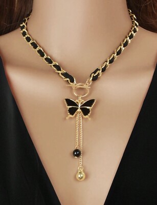 1pc Designer Stylish Butterfly Charm And Ball Pendant