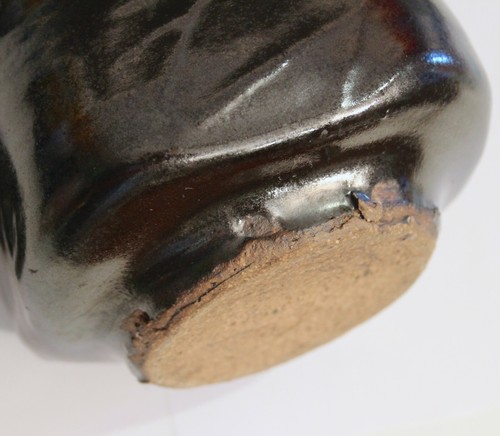 Pot poterie cérémonie thé Mizusashi ustensile Tenmoku zen wabi sabi studio vintage - Photo 8/12