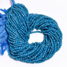 Natural Blue Apatite Gemstone Rondelle Faceted Beads 3X3mm Strand 13" GB271