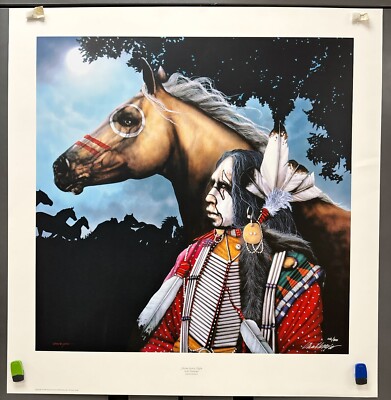 J. D. Challenger, Horse Spirit Night, Native American Fine Art, Lithograph