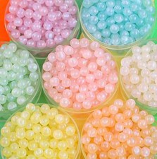 6MM/8MM Iridescent Pastel Mermaid Acrylic Faux Pearls NO HOLE