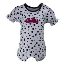 Ole Miss Polka Dot Girls Romper