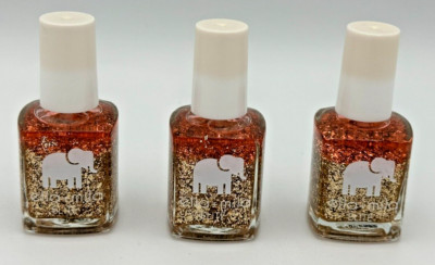 Ella + Mila Sheer Nail Polish Drippin  Gold.  0.45 Fluid Oz - Pack of Three!