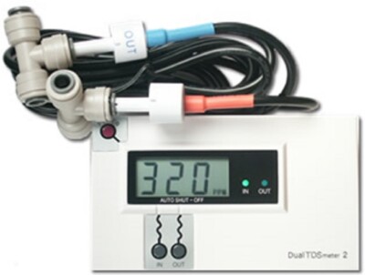 DM-2 Inline Dual TDS Monitor Meter Water Quality Tester Large Display RO Checker