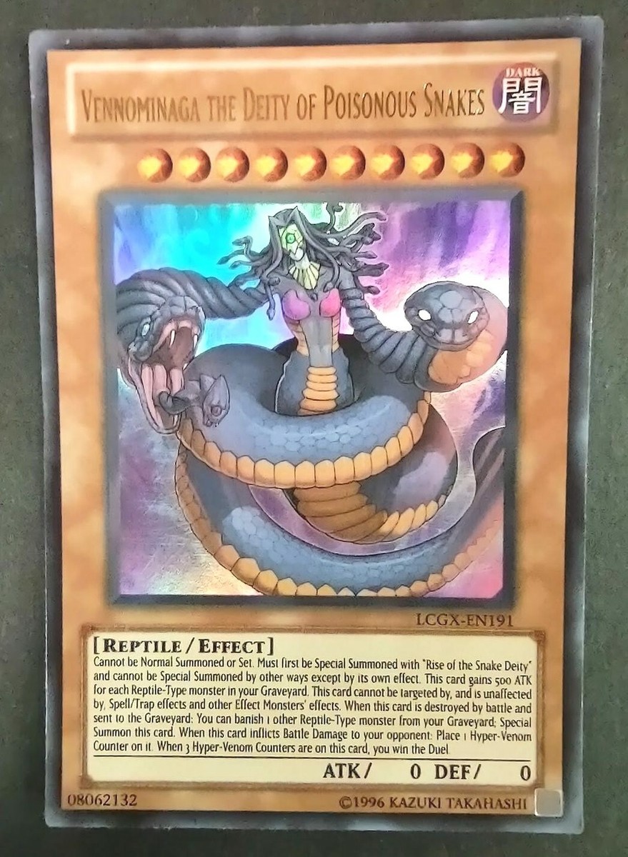 1996 YUGIOH VENNOMINAGA THE DEITY OF POISONOUS SNAKES ULTRA RARE