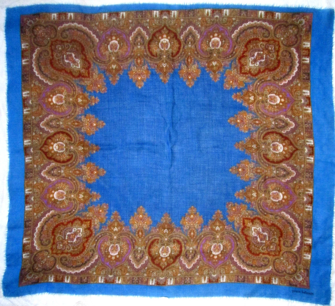 Écharpe Soie Vintage Pierre Balmain 25x125 Cm, Rouge, Occasion - Accessoire Luxe