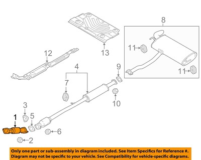 HYUNDAI OEM 14-15 Tucson Exhaust Components-Front Muffler 286102S830