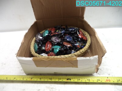 QTY=231:KOPPE & CO BASKET OF SILVERWOOD TURTLE'S WITH STONES 859819005429 C-1313