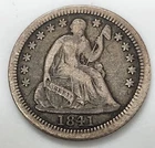 1841-O Seated Liberty Half Dime 5c in Fine Condition
