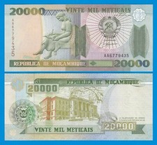 Mozambique 20,000 Meticais P 140 1999 UNC 20000
