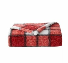 Fireside Plaid Soft And Warm Sherpa Throw Blanket  50" X 60" T4103011
