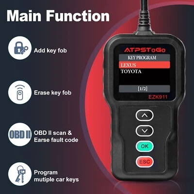 Used Remote Key Fob Programmer~Tool For Select Toyota/ Lexus Prox Smart Key Fob - Image 1 of 4