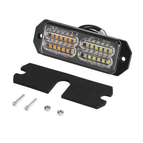 4x LED Amber White Emergency SUV Pickup Strobe Flash Lights Warning Grill Lamp - Picture 10 of 12