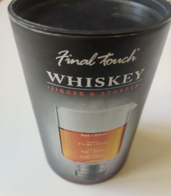 Final Touch Whiskey Jigger und Stopfen 3-in-1 Schnapsglas