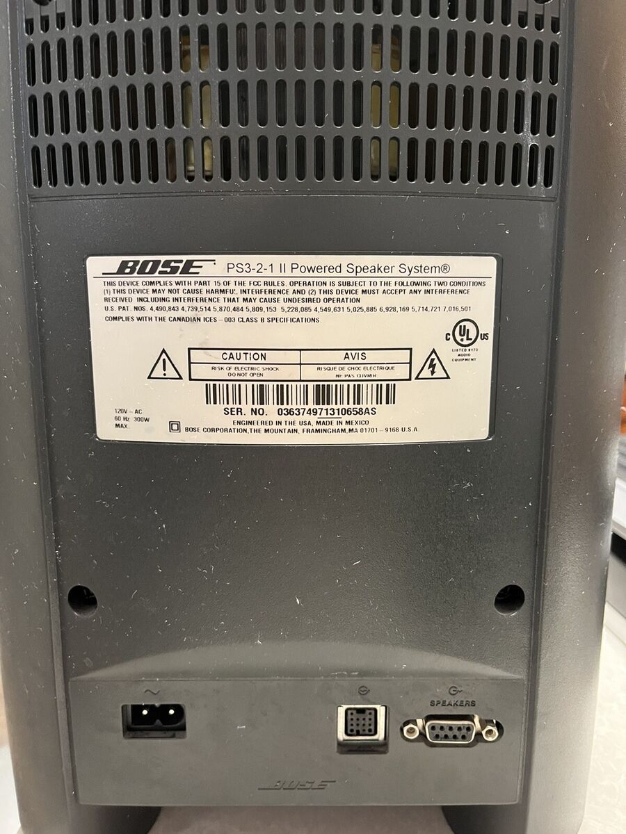 Bose PS3-2-1 II Series Powered Speaker System AV3-2-1 II Bose PS3-2-1 II Series Powered Speaker System AV3-2-1 II