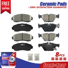 Front and Rear Ceramic Disc Brake Pads For 2016 2017 2018 Subaru Legacy 2.5i